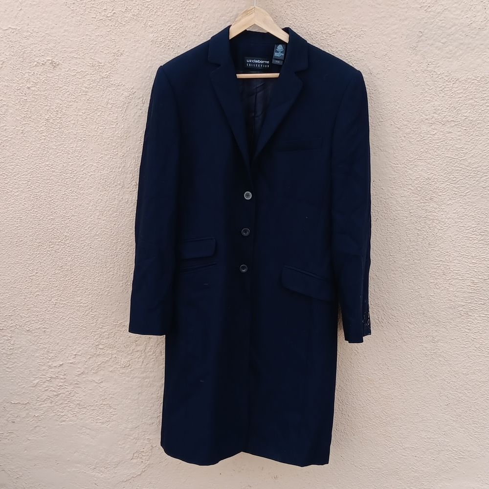 Liz Claiborne Dress Jacket Blazer Navy Blue Size 12